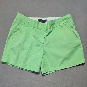 J.Crew Chico's Green Women's Shorts EUC Size 6 Waist 32 Inseam 5